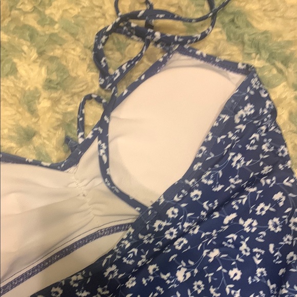 Floral Blue One-Piece Swimsuit - Picture 5 of 5